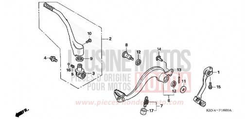 PEDALE/BIE. DE DEMARREUR DE KICK CRF250R9 de 2009
